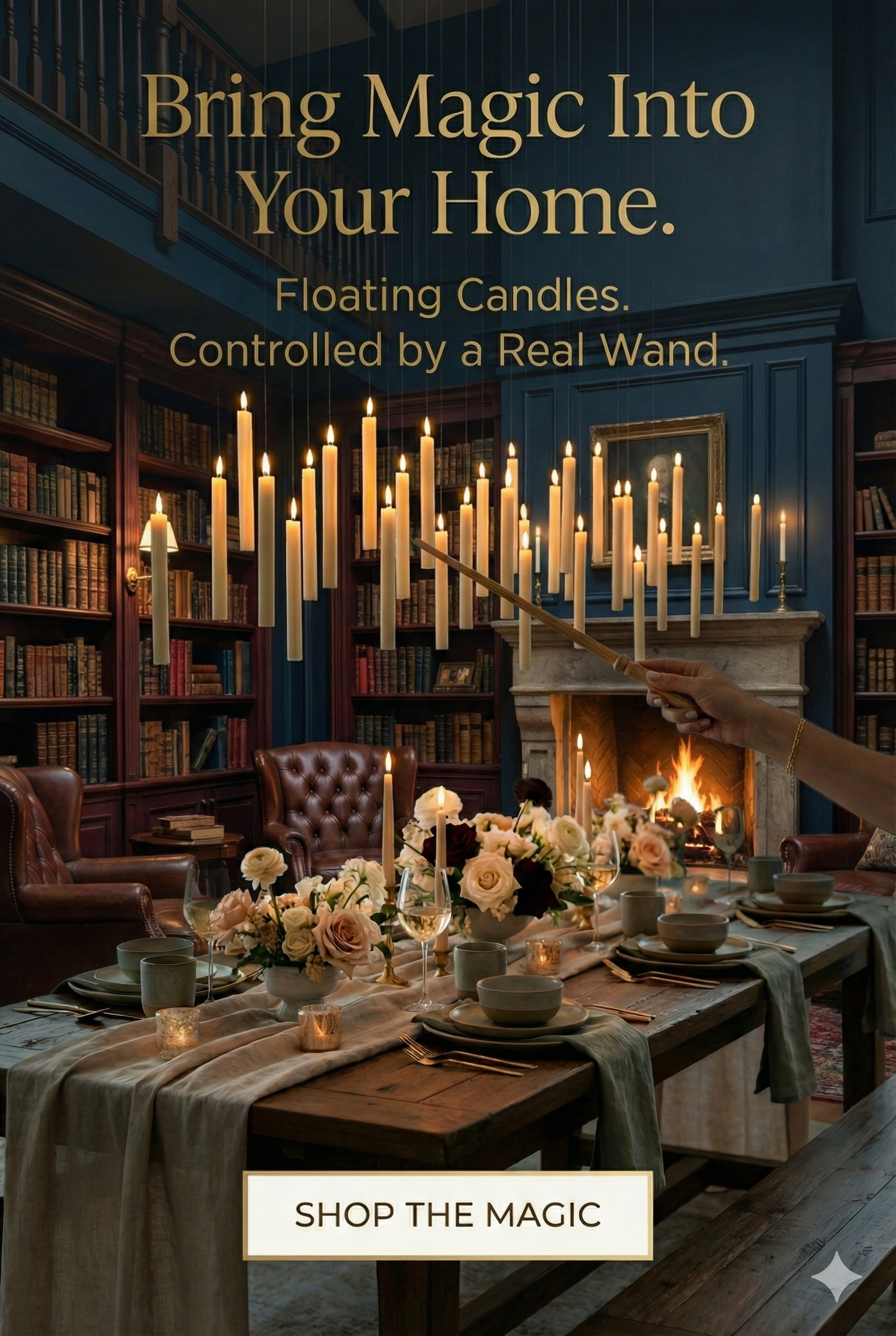 Floating Magic Candles With Wand Control – Enchanting Home Decor